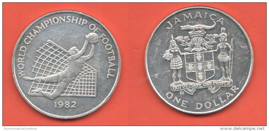 Giamaica Jamaica One Dollar 1982 World Championsip Of Football - Giamaica