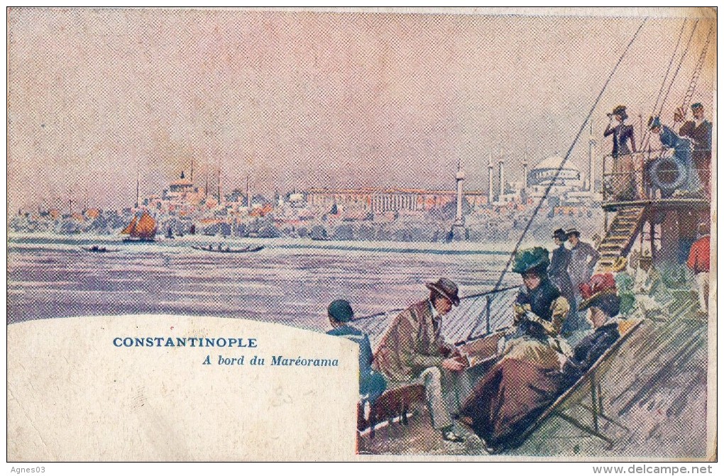 CONSTANTINOPLE   A Bord Du Mareorama   Dessin - Turquie