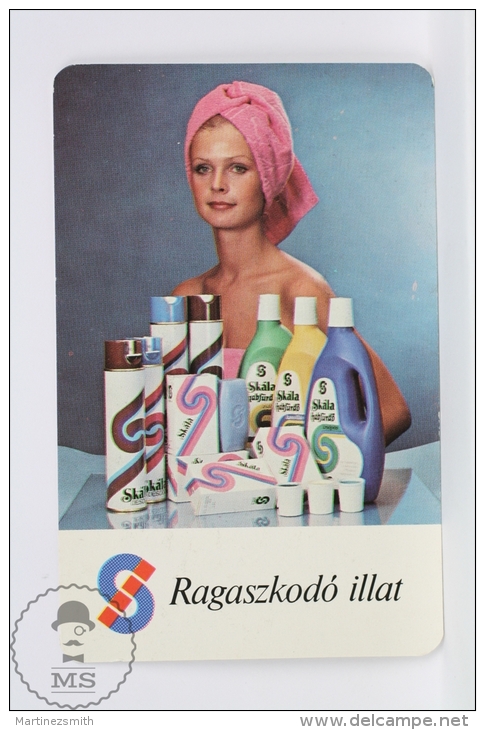 Vintage 1979 Small/ Pocket Calendar - Lady After Shower  - Czech Advertising - Tamaño Pequeño : 1971-80