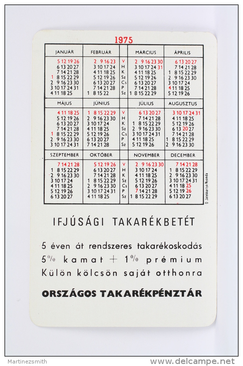 1975 Small/ Pocket Calendar - Igen Van Ifjusagi - Hungarian Advertising - Tamaño Pequeño : 1971-80