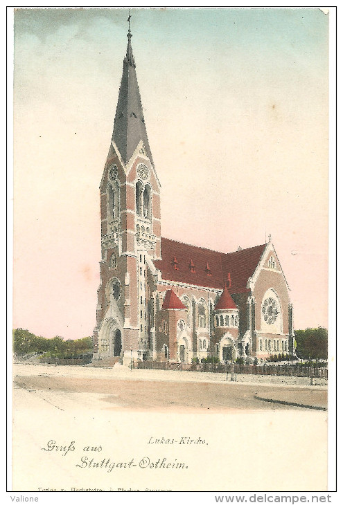 RARE : Gruss Aus STUTTGART-OSTHEIM Lukas-Kirche  Vor 1904 (neue) - Stuttgart