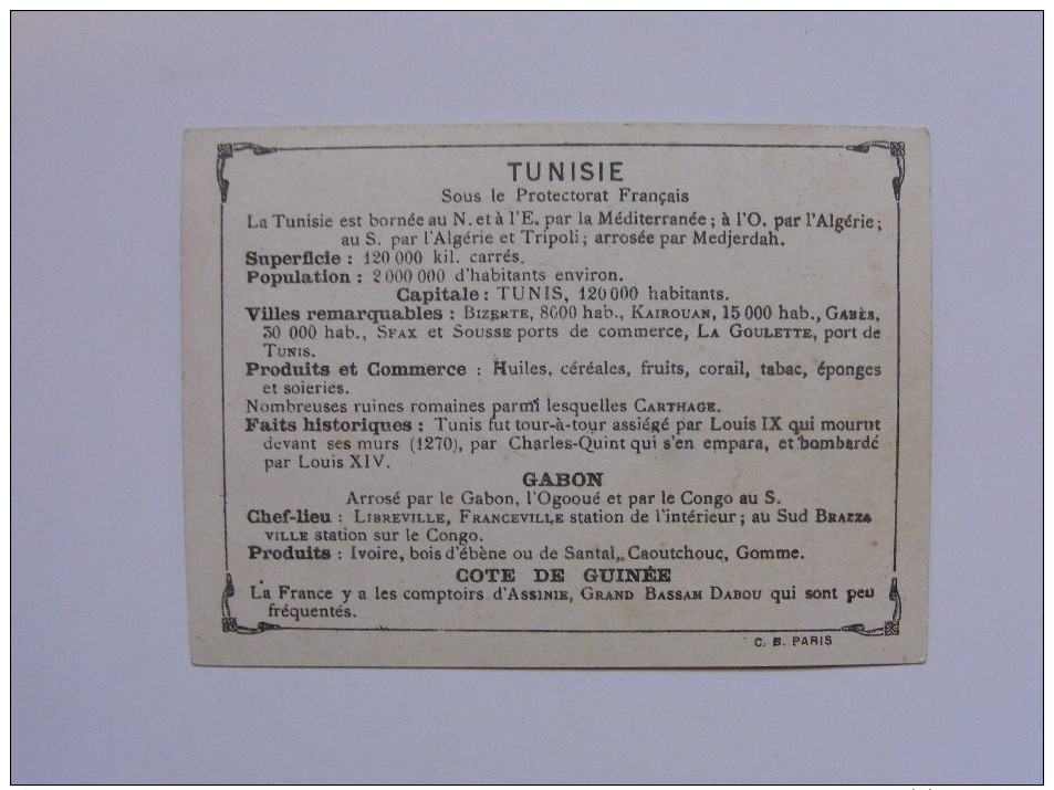 Chromo Colonies Françaises (Afrique) Gabon Tunisie Côte De Guinée - Autres & Non Classés