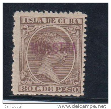 EDIFIL 153 M. 40 CT MARRON ALFONSO XIII TIPO PELÓN - Cuba (1874-1898)