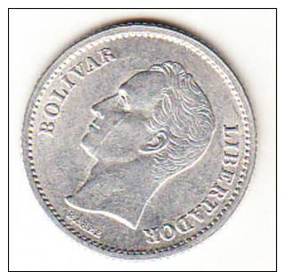 VENEZUELA  1946 .1/2 REAL (UN CUARTO DE BOLIVAR) TIPO BOLIVAR NUEVA SIN CIRCULAR .  CN4235 - Venezuela