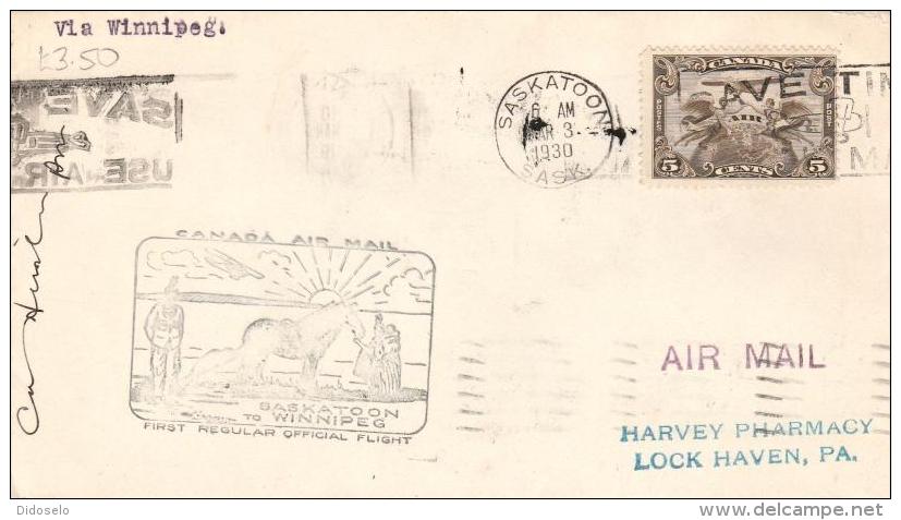 Canada-First Flight Cover - Primi Voli