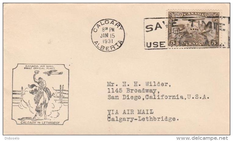 Canada-First Flight Cover - Erst- U. Sonderflugbriefe