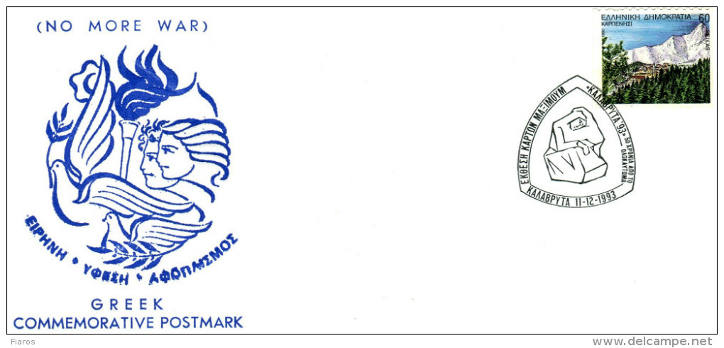 Greece- Greek Commemorative Cover W/ "50 Years Since The Holocaust" [Kalavryta 11.12.1993] Postmark - Postembleem & Poststempel