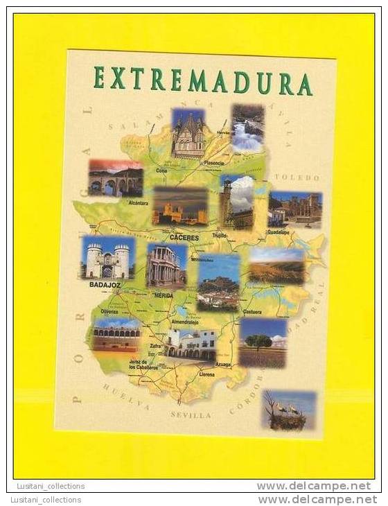 Postcard SPAIN EXTREMADURA MAPS MAP ESPAÑA ESPANA ESPAGNE ESPANHA - Sonstige & Ohne Zuordnung