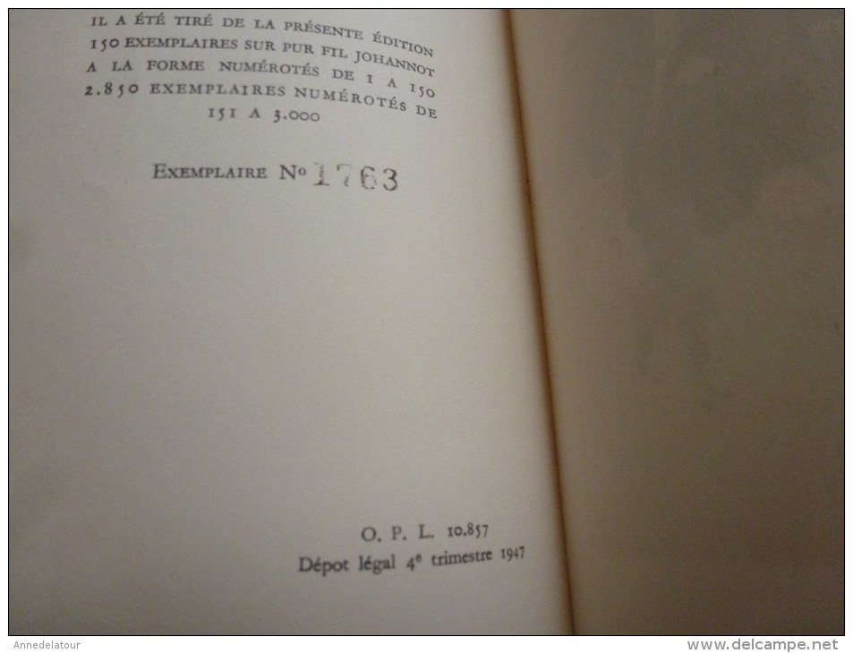 1947  JOCELYN Par Lamartine, Exemplaire Numéroté ,tirage Pur Fil Johannot à La Forme, Illustrations De C. Chopy - Auteurs Classiques