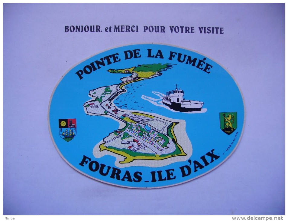 Autocollant  Pointe De La Fumée  Fouras Ile D'aix - Adesivi