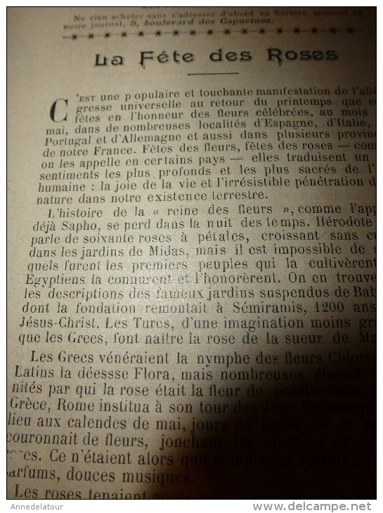 1896 SOLEIL du DIMANCHE: Invasion sauterelle en Algérie;La tribu des VI-RÂ-RI au Mexique;Greffe entre serpents..etc