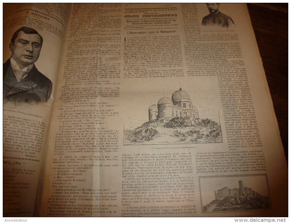 1896 SOLEIL Du DIMANCHE: Escrime International;Les MACROBES;Météor à Lesnes Près Namur;Âmes Des Sauvages;Sciure De Bois - Astronomie
