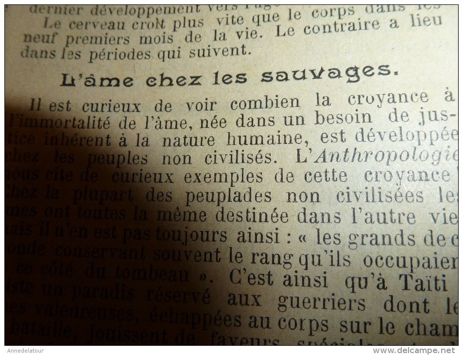 1896 SOLEIL du DIMANCHE: Escrime international;Les MACROBES;Météor à Lesnes près Namur;Âmes des sauvages;Sciure de bois