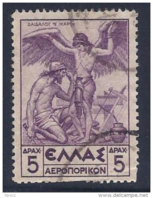 Greece, Scott #C24 Used Daedalus And Icarus, 1935, Trimmed Perfs - Usados