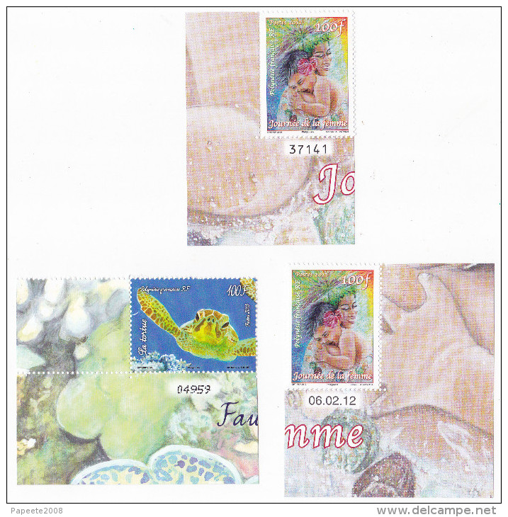 Polynésie Française / Tahiti - 3 Timbres Neufs Datés De 2011 Et 2012 - Unused Stamps