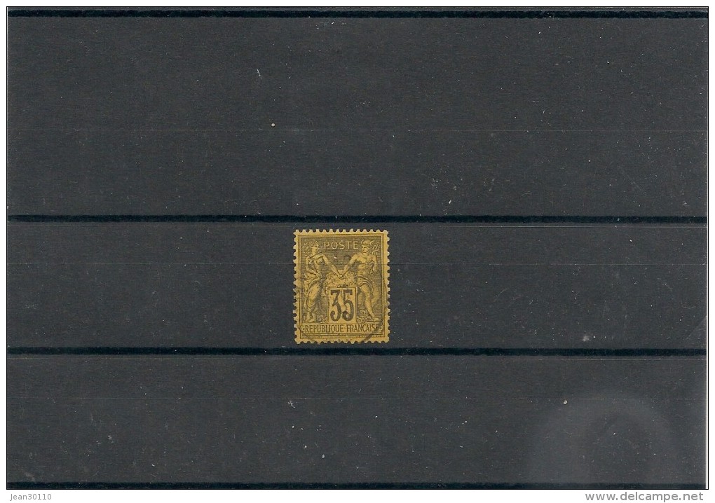 FRANCE  1877/1880 N° Y&T : 93 Oblitéré Côte : 35,00 € - 1876-1898 Sage (Type II)