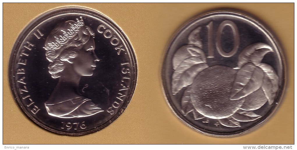 COOK ISLANDS - Mini-set ( 4 Proof Coins) 1976 FM  - KM# 1, 2, 3, 4 - Cook Islands