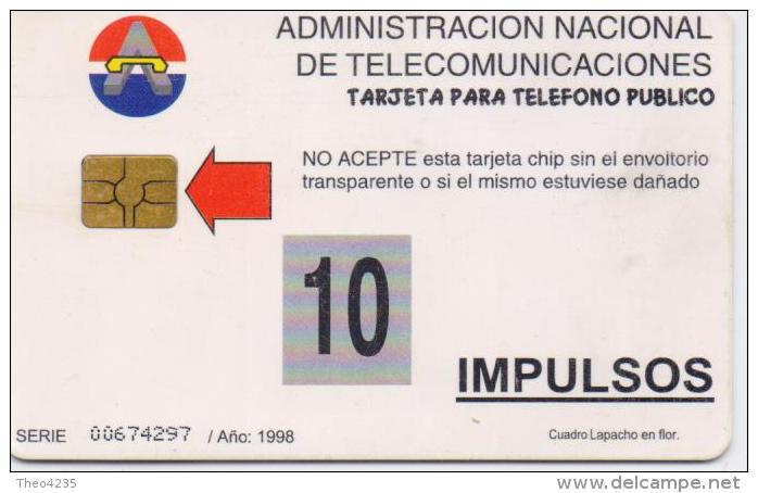 PARAGUAY PHONECARD(CHIP) NATIONAL TREE -1/98-USED(1) - Paraguay