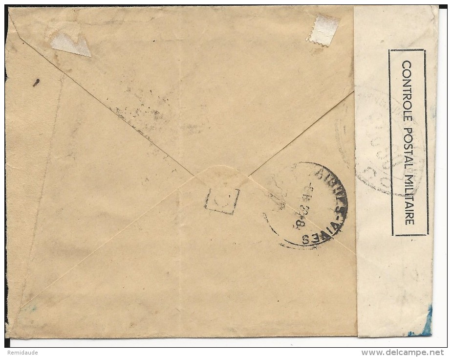 1940 - CENSURE FRANCAISE OG 229 Sur ENVELOPPE De LIMOGES (HAUTE VIENNE) - BLOC De 4 MERCURE - 1938-42 Mercurio