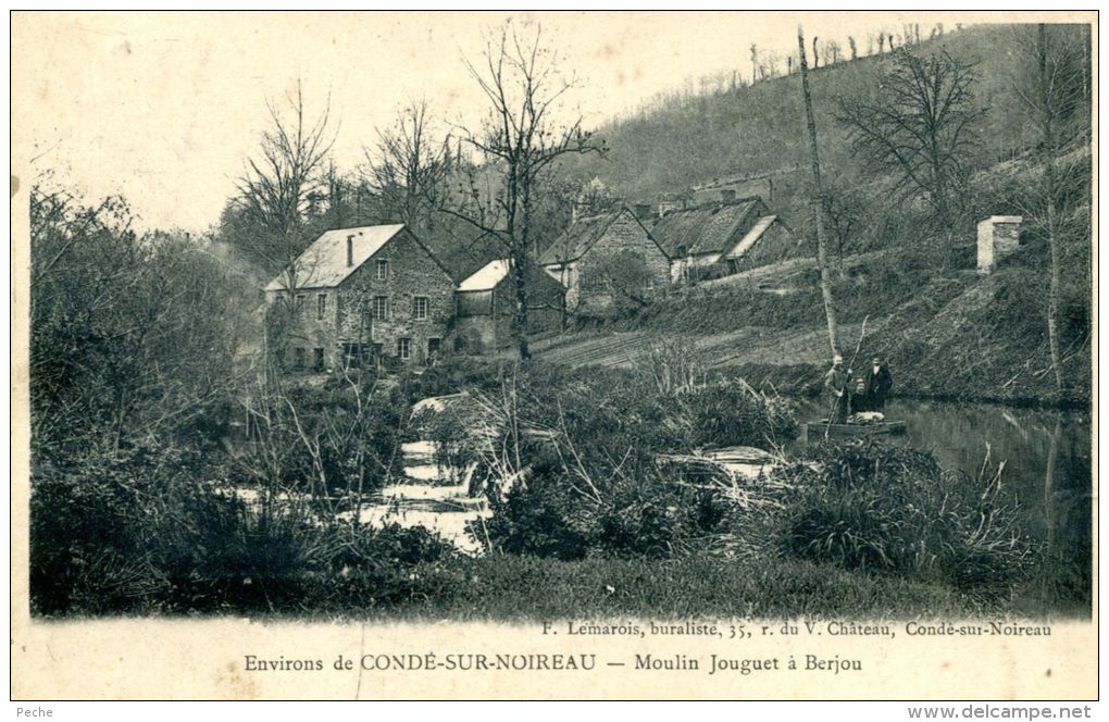 N°5344A -cpa Environs De Condé Sur Noireau- Moulin Jouguet à Berjou- - Moulins à Eau