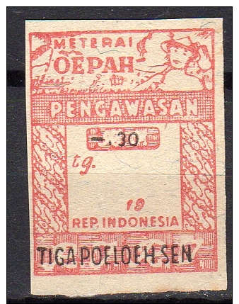 Interim Meterai Oepah Pengawasan SCARCE!!!(i252) - Nederlands-Indië