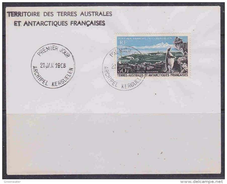 TAAF 1968 Port-aux-Francais Kerguelen 1v FDC Ca Archipel Kerguelen 21 Jan 1968 (F3138) - FDC