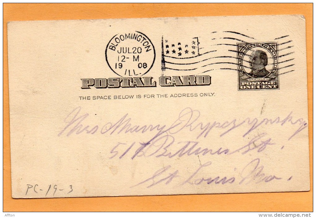 United States 1908 Card Mailed - 1901-20