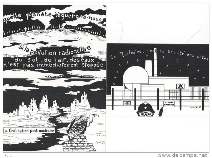 JEUDY - 3 Cartes - Le Nucléaire C'est La Beauté Des Sites - La Civilisation Post Nucléaire- Tirage Limité.     (76359) - Jeudy