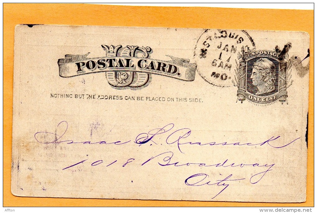 United States 1885 Card Mailed - ...-1900