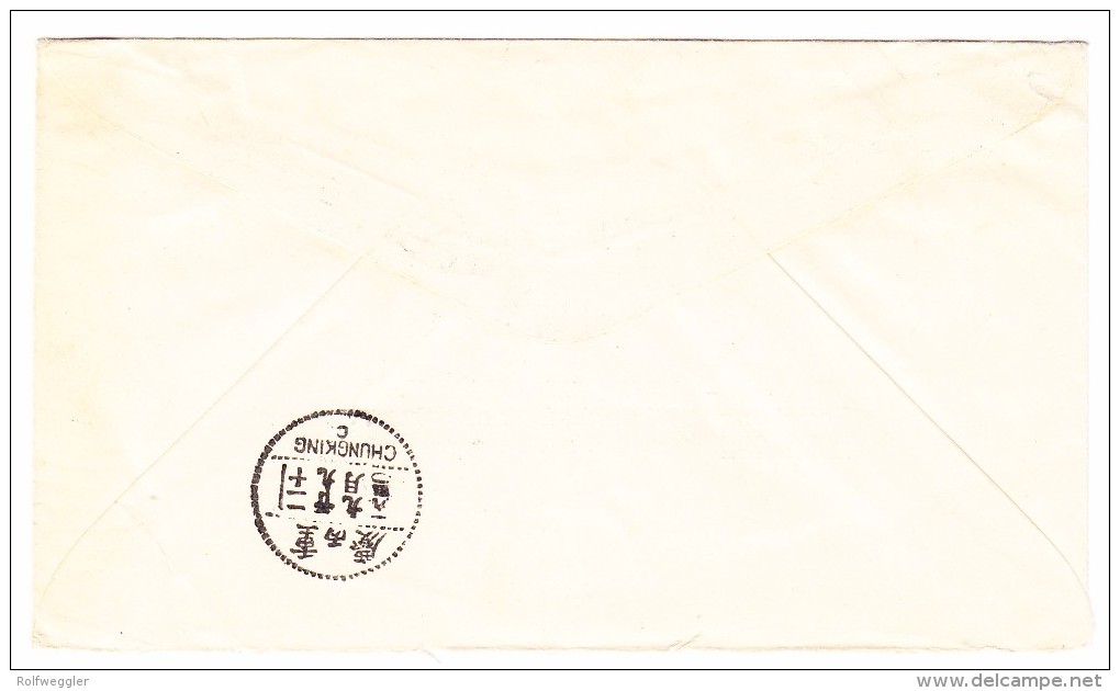 China Standard Vacuum Oil Company Chungking Brief Nach Hongkong - 1912-1949 République