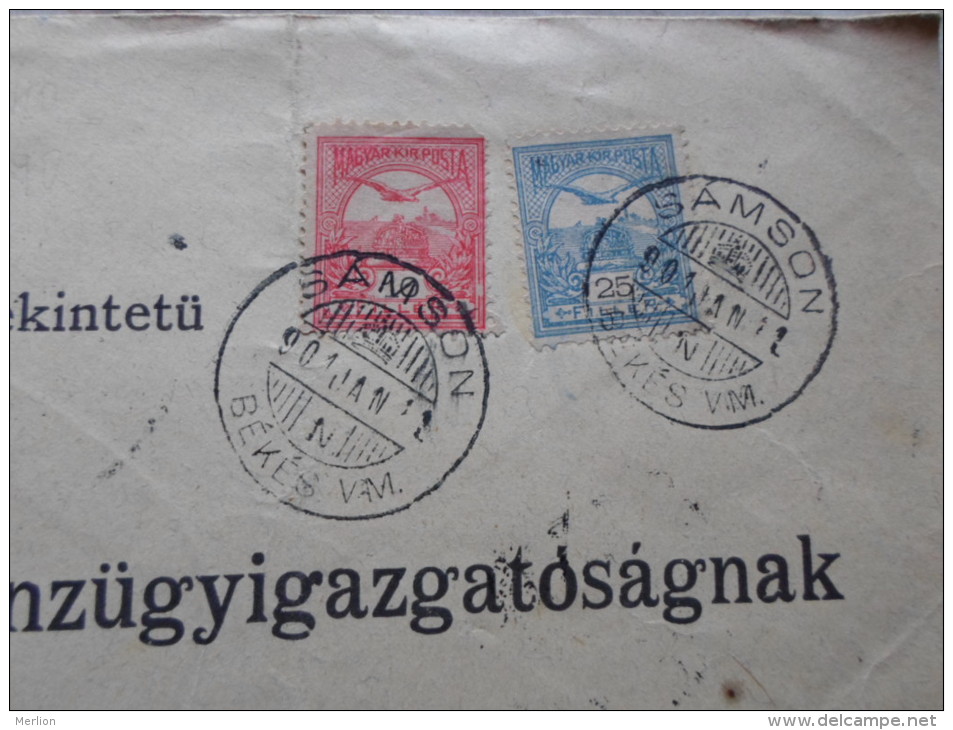 Hungary - Registered  Cover  Sámson - Békéssámson  -Gyula  1901   Békés Vármegye D128794 - Storia Postale