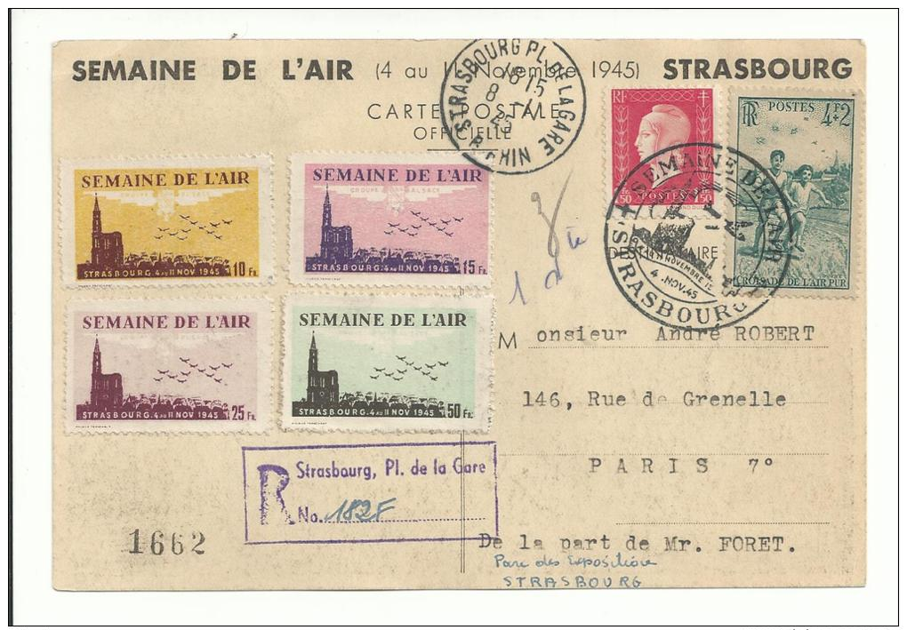 CPA - SEMAINE DE L'AIR - STRASBOURG - TIMBRES - Sonstige & Ohne Zuordnung