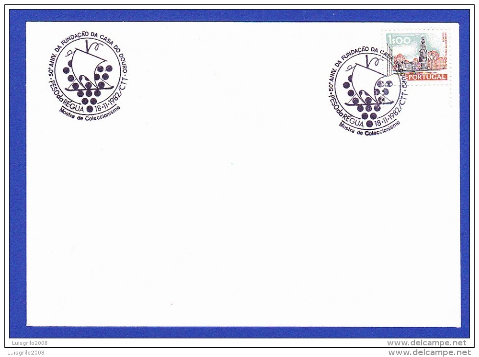 CACHETS -- 50º ANIVERSÁRIO DA FUNDAÇÃO DA CASA DO DOURO . PESO DA RÉGUA - 18.11.1982 - Postal Logo & Postmarks