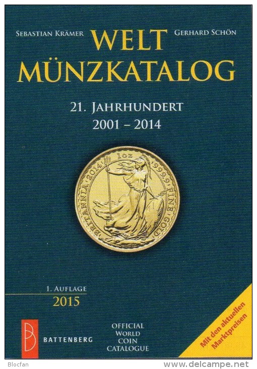 1.Auflage 2001-2014 Weltmünzkatalog A-Z Neu 40€ Münzen Schön Battenberg Verlag Coins Europe America Africa Asia Oceanien - Ed. Originales