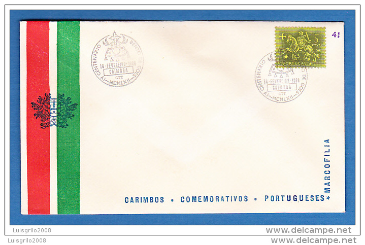 CARIMBOS COMEMORATIVOS PORTUGUESES - CACHETS -- IV CENTENÁRIO BENTO DE GÓIS . COIMBRA . 14.FEVEREIRO.1968 - Postal Logo & Postmarks