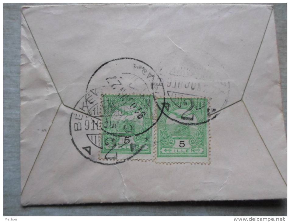 Hungary -  Cover From ZAM (Hunyad) To Gyoma 1910    D128819 - Briefe U. Dokumente