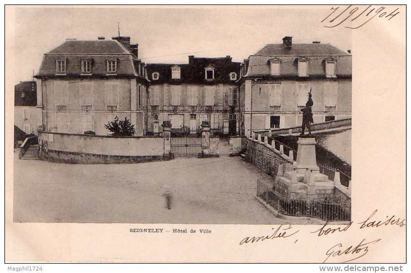 Cpa (89) Seignelay  Hotel De Ville  (tres Belle Carte ) - Seignelay