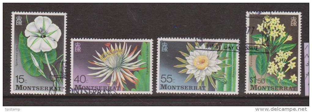Montserrat 1977 Night Flower Set 4 FU - Montserrat