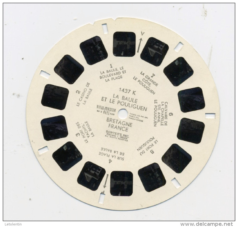 1 DISQUE VIEW-MASTER -  1437K LA BAULE ET LE POULIGUEN - Photos Stéréoscopiques