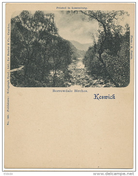 Keswick Borrowdale Birches No 140 Bender Croydon Printed In Luxemburg Short Size Card - Borrowdale