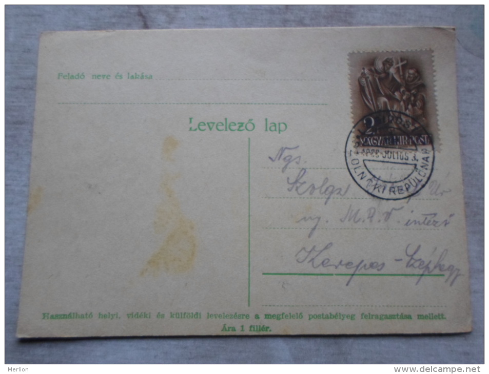 Hungary - Légiposta - Szolnok -Szolnoki  Repülönap  1939   D128837 - Postmark Collection