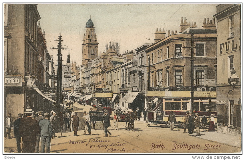 Bath Southgate Street Tram  Edit Frith 52994 P. Used 1905 - Bath