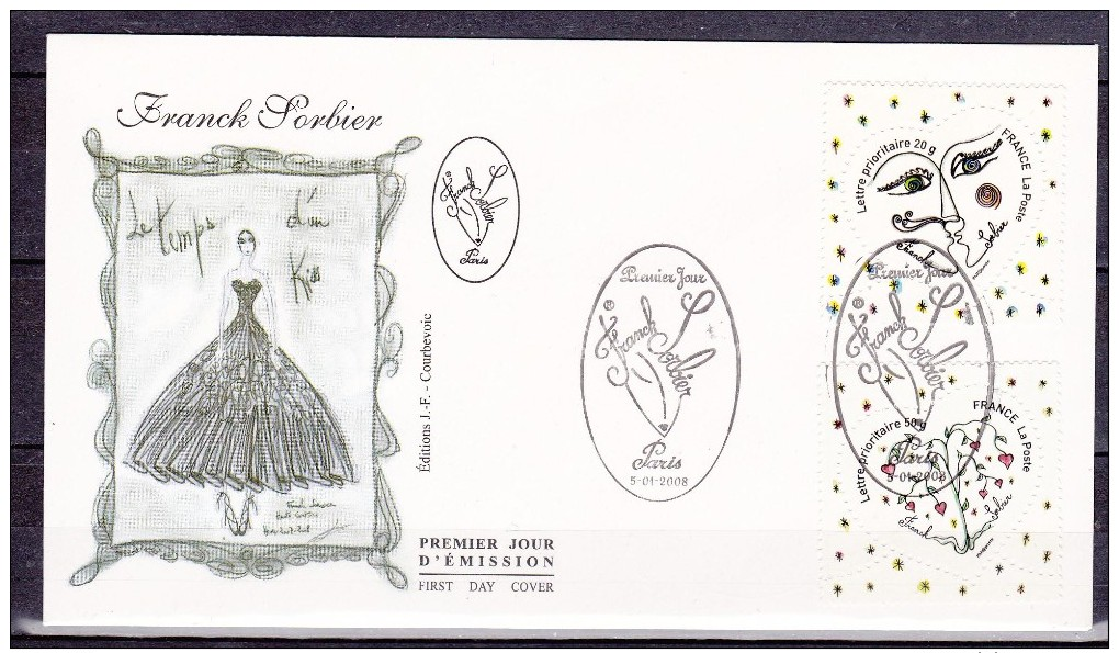 FRANCE 2008   FDC   ENVELOPPE 1  Er JOUR  COEUR DE SORBIER 4128 412 - 2000-2009