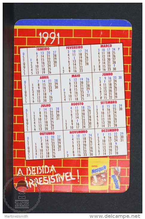 1991 Small/ Pocket Calendar - Nestle Nesquik Brasil/ Portugal Advertising - Tamaño Pequeño : 1991-00