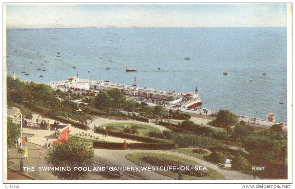 ESSEX - WESTCLIFF - THE SWIMMING POOL AND GARDENS Es490 - Southend, Westcliff & Leigh