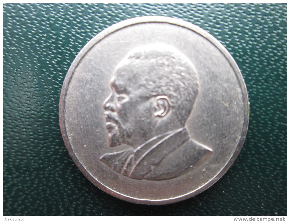 KENYA 1966  FIFTY CENTS   KENYATTA Copper-Nickel  USED COIN In GOOD CONDITION. - Kenya