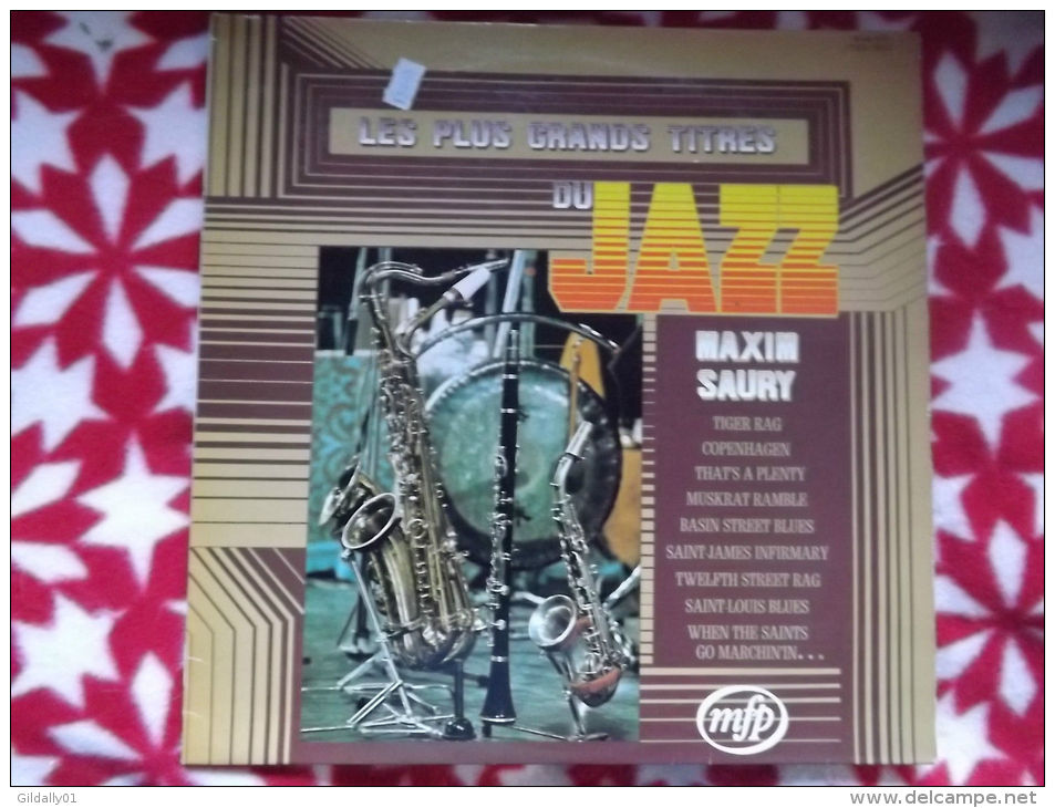 Album 33t/12\". MAXIM SAURY.  Les Plus Grands Titres Du JAZZ. 1974.    . - Andere & Zonder Classificatie