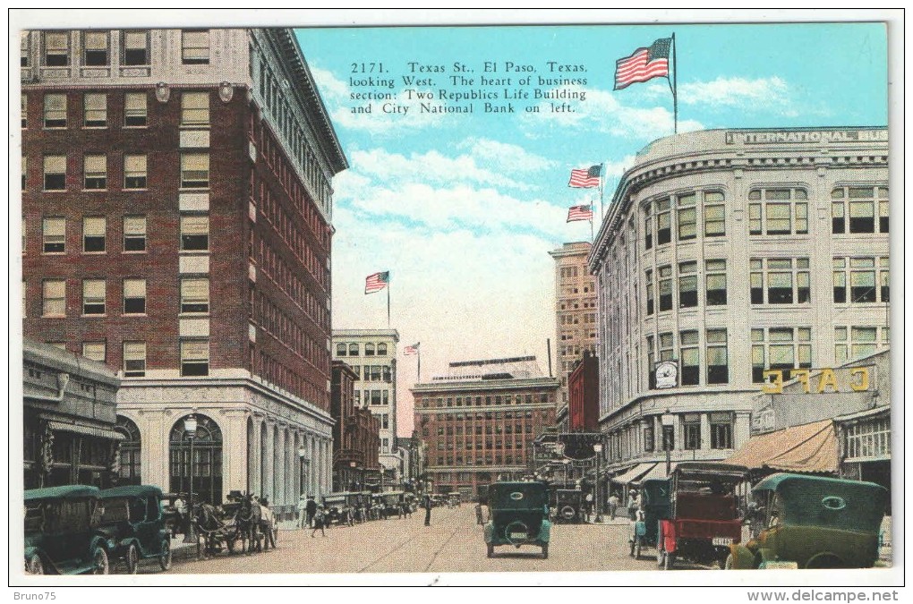 Texas Street, El Paso, Texas, Looking West - El Paso