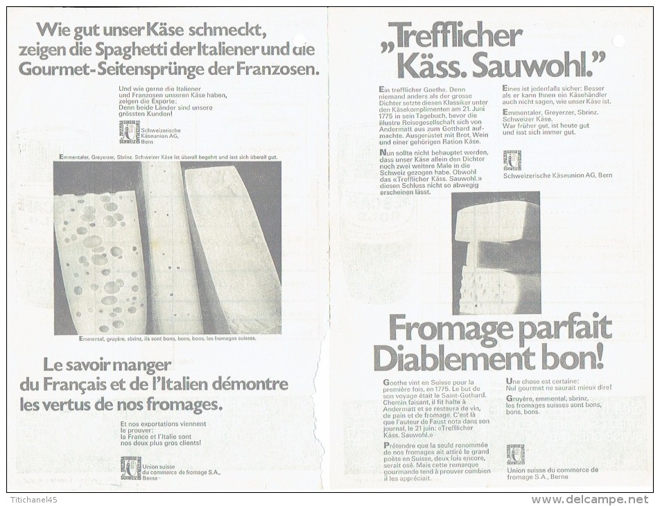 2 Factures  De 1974 De La Cie SUISSE DES WAGONS-RESTAURANTS OLTEN - Zwitserland