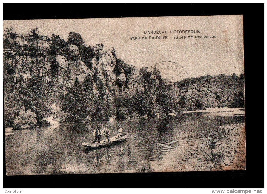 07 LES VANS (environs) Bois De Paiolive, Vallée De Chassezac, Animée, Barque, Ed ET, Ardèche Pittoresque, 1921 - Autres & Non Classés